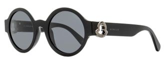 Moncler Womens Atriom Round Sunglasses ML0243 01A Black 51mm