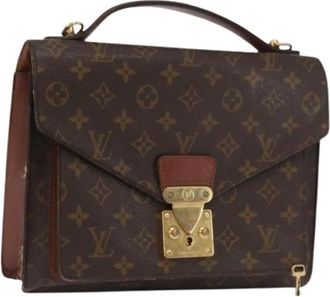 Louis Vuitton Pre-owned Handbags, female, Brown, Size: ONE SIZE Pre-owned Vintage Canvas Handbag