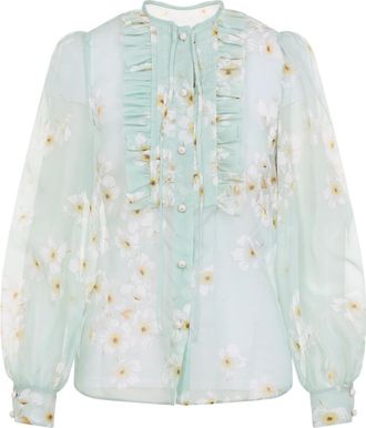 Valentino Womens Silk Shirt - Light Blue - Size EU 36 (Womens)