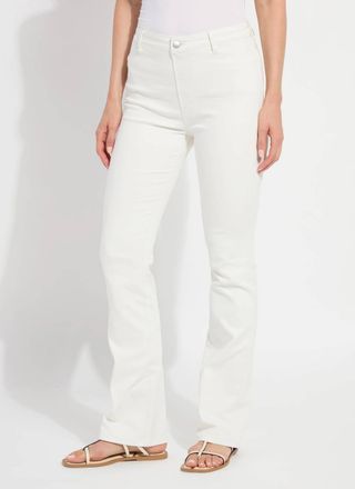 Lyss&eacute; Estelle Everyday Flare Denim Jeans In Ecru White