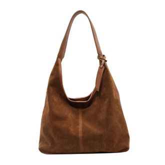 Generic Compatible For Large Capacity Tote Bag Womens Commuter Single Shoulder(Yellow brown)