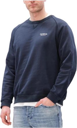 Anerkjendt Aktin Japanese Sweat - Heren - Sweatshirts - Blauw - S - Katoen - Hoodies & sweatvesten