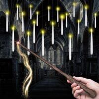 OEM Velas Led Flotantes, Velas Colgantes M&aacute;gicas - 20 Unidades Con Varita De Control Remoto, Luz C&aacute;lida Parpadeante, Velas Sin Llama A Pilas Para Hallowee