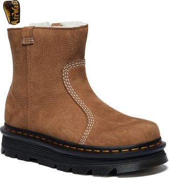 Dr. Martens Zebzag Rigger Nubuck Dames Bruine Laarzen