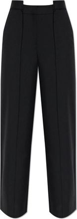 Officine G&eacute;n&eacute;rale Azora wollen broek - Dames - Wijde Broeken - Zwart - XL - Wol - Broeken