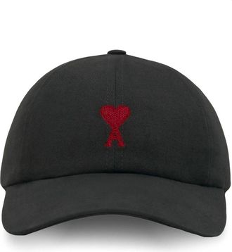 Ami Red Ami de Coeur Embroidery Cap