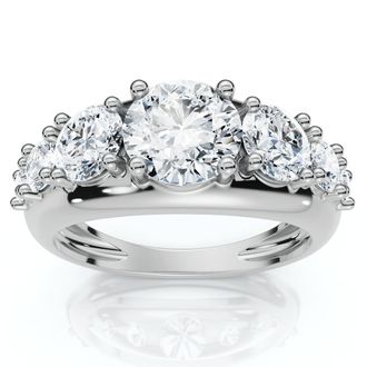 Pompeii3 2Ct TW Diamond Anniversary Stackable Wedding Ring 14k Gold Lab Grown