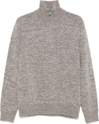 Barena Maglione a collo alto con zip - Grigio