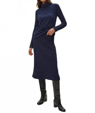Michael Stars Shania Midi Skirt In Blue