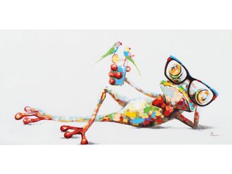 Schubiger M&ouml;bel Bild Frosch mit Brille