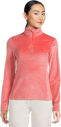 Spyder Shimmer Bug 1/2 Zip Womens Clothing Coral Haze : SM, Elastane/Polyester
