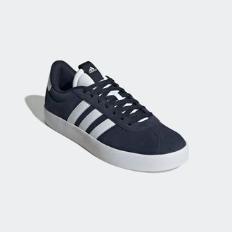 adidas Sneaker ADIDAS SPORTSWEAR VL COURT 3.0, Damen, Gr. 36,5, blau (legink, ftwwht, ftwwht), Leder, Synthetik, Schuhe Sneaker, inspiriert vom Design des ad