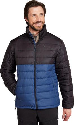 Mountain Warehouse Deaks Mens Water Resistant Padded Jacket - Isotherm Coat with Zipped Pockets - Spring Camping, Outdoors, Travelling & Hiking Navy XL