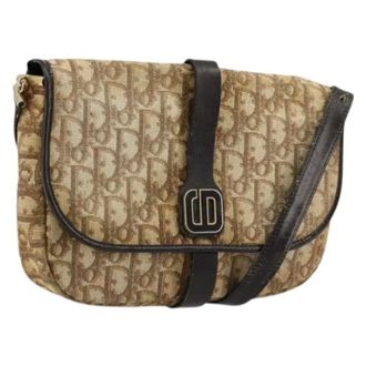 Dior Pre-owned Cross Body Bags, female, Brown, Size: ONE SIZE Pre-owned Vintage Trotter Shoulder Bag