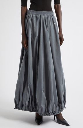 Balenciaga Balloon Cotton & Nylon Techno Poplin Track Skirt in 1485 Lead at Nordstrom, Size 36