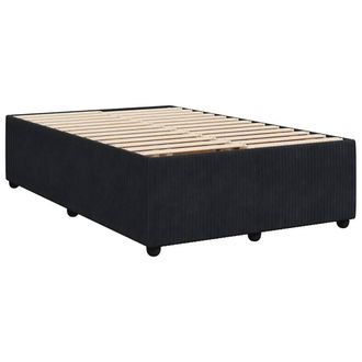Berkfield Home Soft Bed Frame without Mattress Black Double Velvet