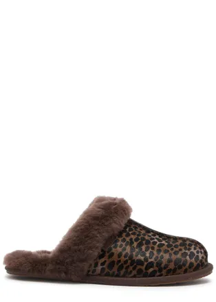 UGG Ugg Scuffette Caspian Printed Calf-hair Slippers - Multicoloured - 5