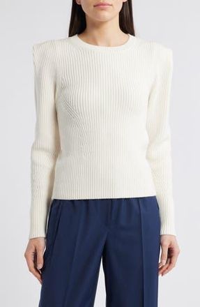 BOSS Frarimi Extended Shoulder Crewneck Sweater in Soft Cream at Nordstrom Rack, Size Large