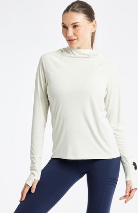 Oiselle Womens Flyout Chill Hoodie Khaki 2