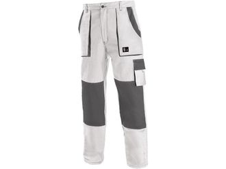 Generic Men Work Trousers Pants Painters Decorators White New Cotton Lux&J (54 (36-38inch))