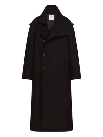 Courrèges double-breasted trench coat - men - Polyamide/Wool - M - Black