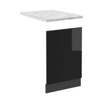 Vicco Panel Frontal R-line, Negro Brillo Intenso, 45 Cm, Et M&aacute;rmol