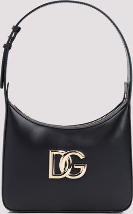 Dolce & Gabbana Black logo-plaque shoulder bag