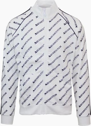 Aquascutum Mens Funnel Neck High Collar Raglan Sleeve Sweatshirt - White - Size: Regular/36