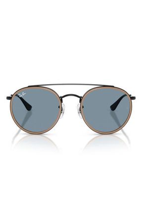 Ray-Ban 51mm Aviator Sunglasses in Black /Blue at Nordstrom