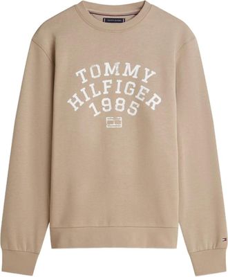 Tommy Hilfiger Felpa girocollo con scritta logo - Toni neutri
