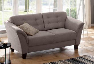 HOME AFFAIRE 3-Sitzer »Trondheim« mit Federkern, Knopfheftung im Rücken, Füsse Buche