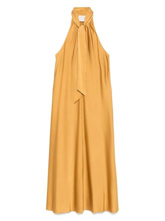 Forte_Forte halterneck dress - women - Silk/Elastane - III - Yellow