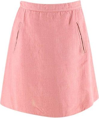 Valentino Garavani Pink Twill Mini Skirt Size XXS