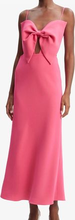Bardot Paula V-Neck Midi Dress In Pink