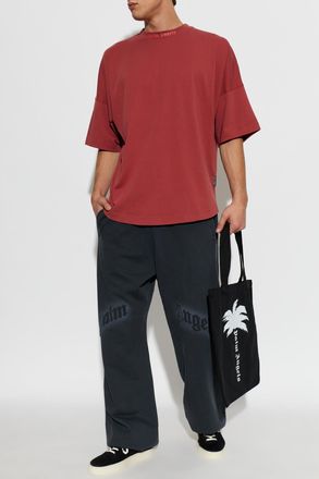 Palm Angels Logo T-shirt, Mens, Red