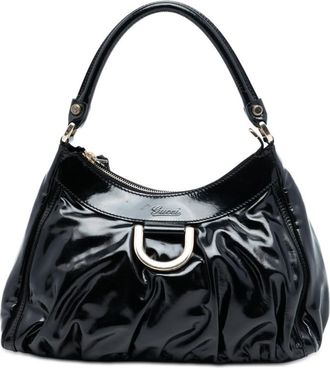 Gucci Pre-owned Gucci Patent Abbey D Ring Handbag 190525 493075