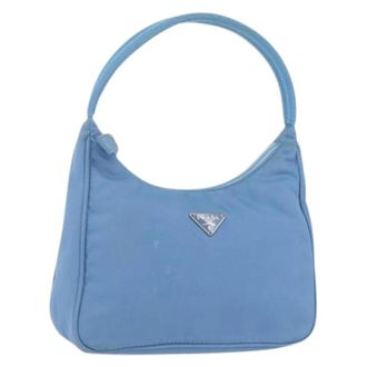 Prada Pre-owned Shoulder Bags, female, Blue, Size: ONE SIZE Pre-owned Vintage Hand Bag