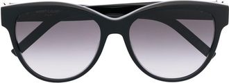 Saint Laurent Eyewear round-frame sunglasses - women - Acetate - 55 - Black