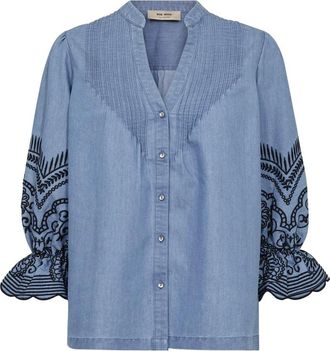 Mos Mosh Denim Shirt - Dames - Spijkeroverhemden - Blauw - S - Denim - Overhemden