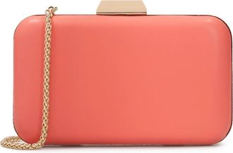 Kazar Gewatteerde doos met afneembare ketting - Dames - Clutches - Roze - ONE Size - Leer - Tassen