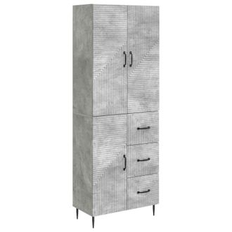 vidaXL Juego De Armarios 2 Uds. Gris Hormig&oacute;n Madera De Ingenier&iacute;a Vidaxl