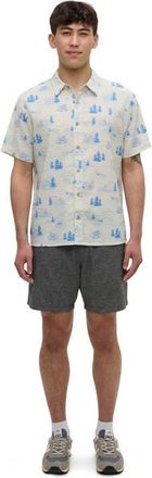 tentree Redwood Shirt in Whiteoakheather/lake Sasquatch at Nordstrom, Size Xx-Large