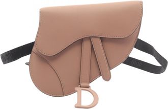 Dior Beige Leather Fanny Pack Saddle Bag (Pre-Owned)