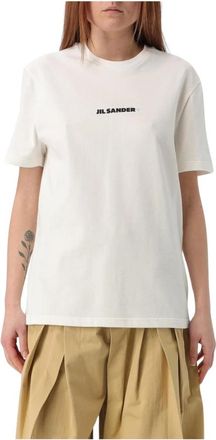 Jil Sander T-Shirts, female, Beige, L, TShirt Relaxed Fit