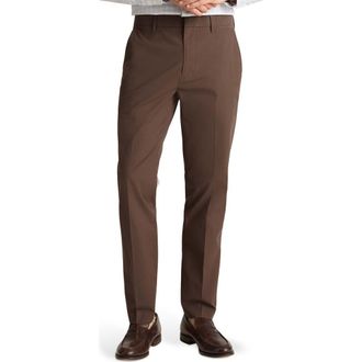 Bonobos Weekday Warrior Slim Fit Glen Check Dress Pants in Tuesday Brown Glen Check at Nordstrom, Size 34 X 32