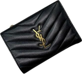Saint Laurent Pre-owned Wallets, female, Black, Size: ONE SIZE Pre-owned Bi-fold Wallet