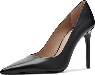 Stuart Weitzman Stuart Power 100 High Womens Heels Black 1 : 10.5 M, Leather