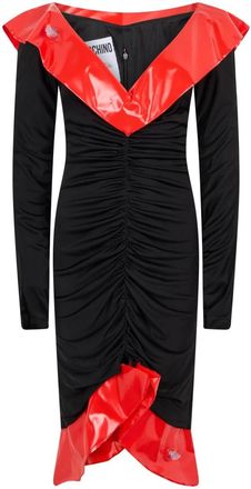 Moschino Kleedjes, Dames, Veelkleurig, S, Polyester, Midi Jurk