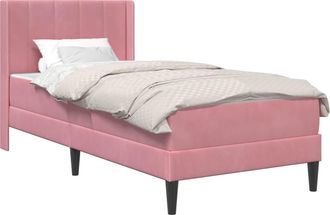 vidaXL Estructura De Cama Con Colch&oacute;n Rosa 80 X 200 Cm Terciopelo Vidaxl
