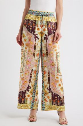 Elie Tahari The Lior Mix Print Wide Leg Pants in Baroque Print at Nordstrom, Size X-Small